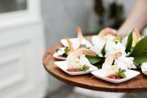 Caterer Serving Shrimp